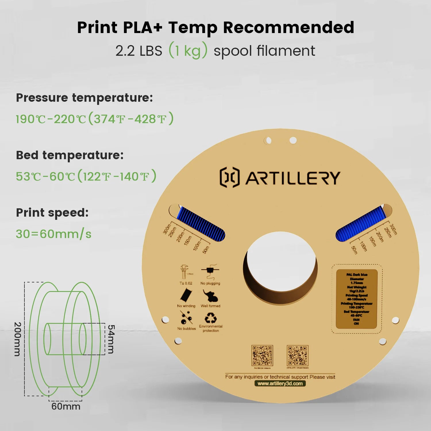 PLA 3D Printer Filament 1.75mm 1KG